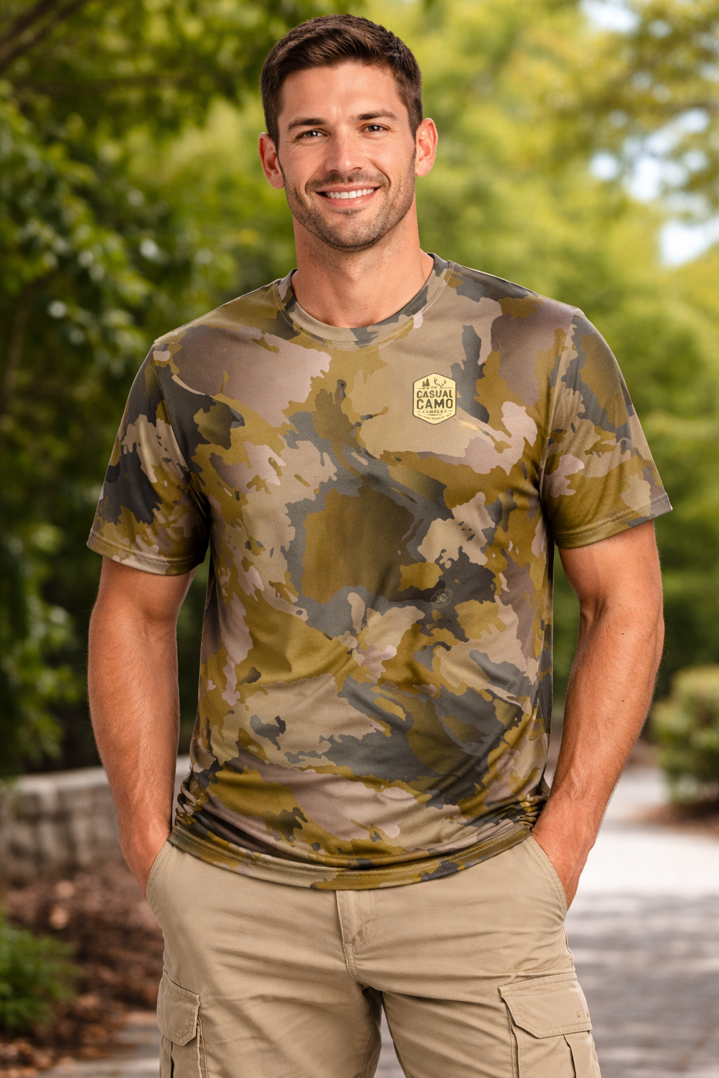 The Casual Camo Company Men’s Cotton Crew Neck